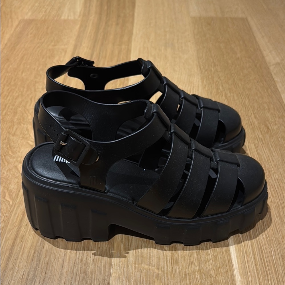 Melissa Black Strappy Sandals - Picture 4 of 5